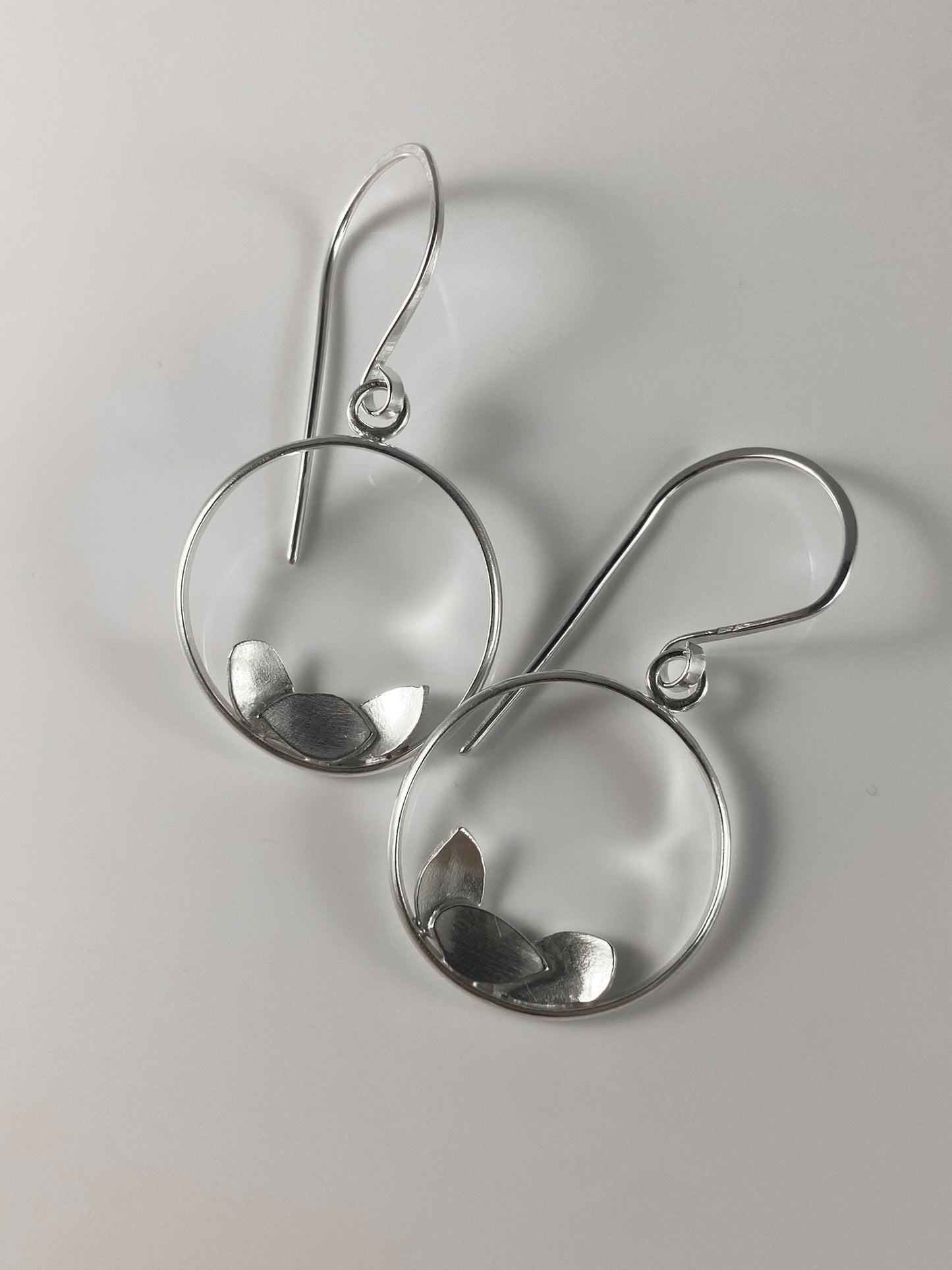 Abstract Petal and Circle Inspired Earrings