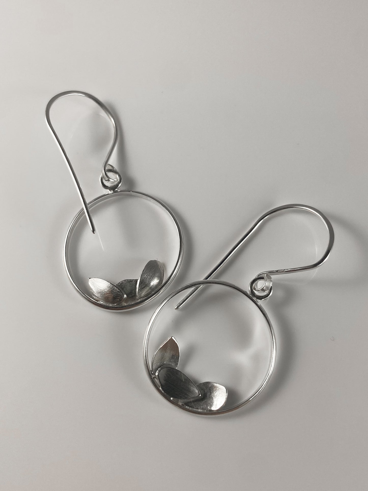 Abstract Petal and Circle Inspired Earrings