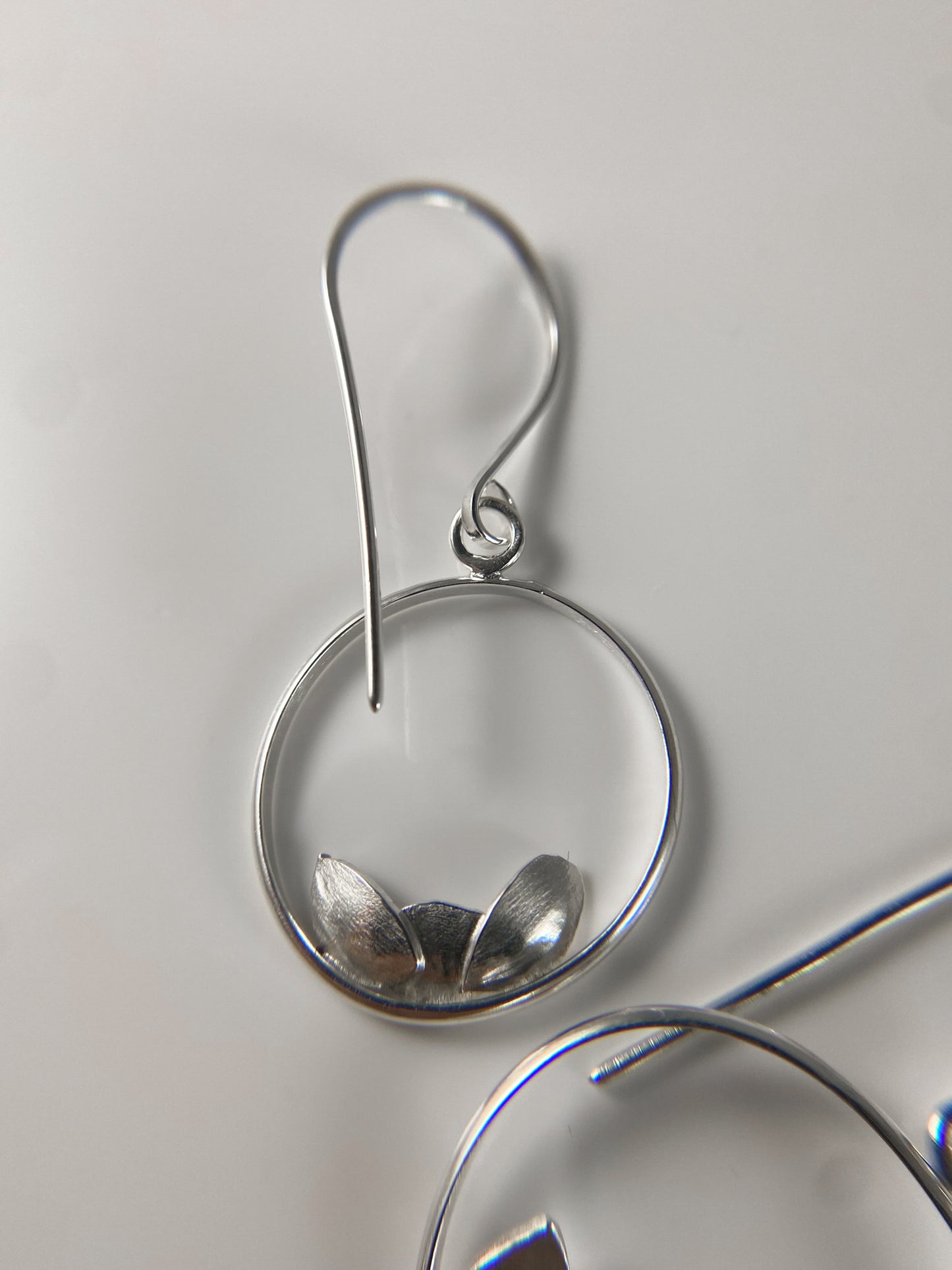 Abstract Petal and Circle Inspired Earrings