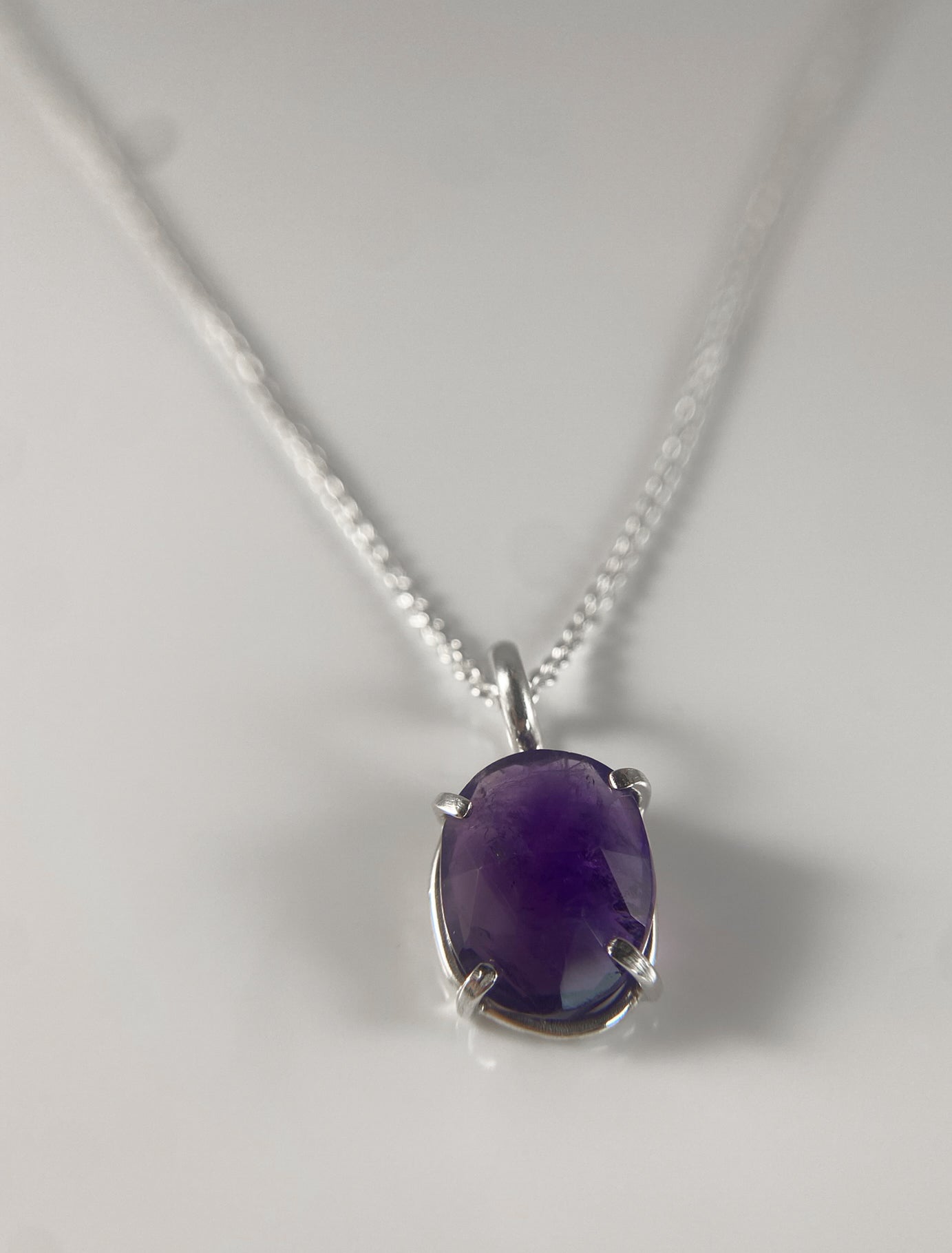 Rosecut Amethyst Necklace