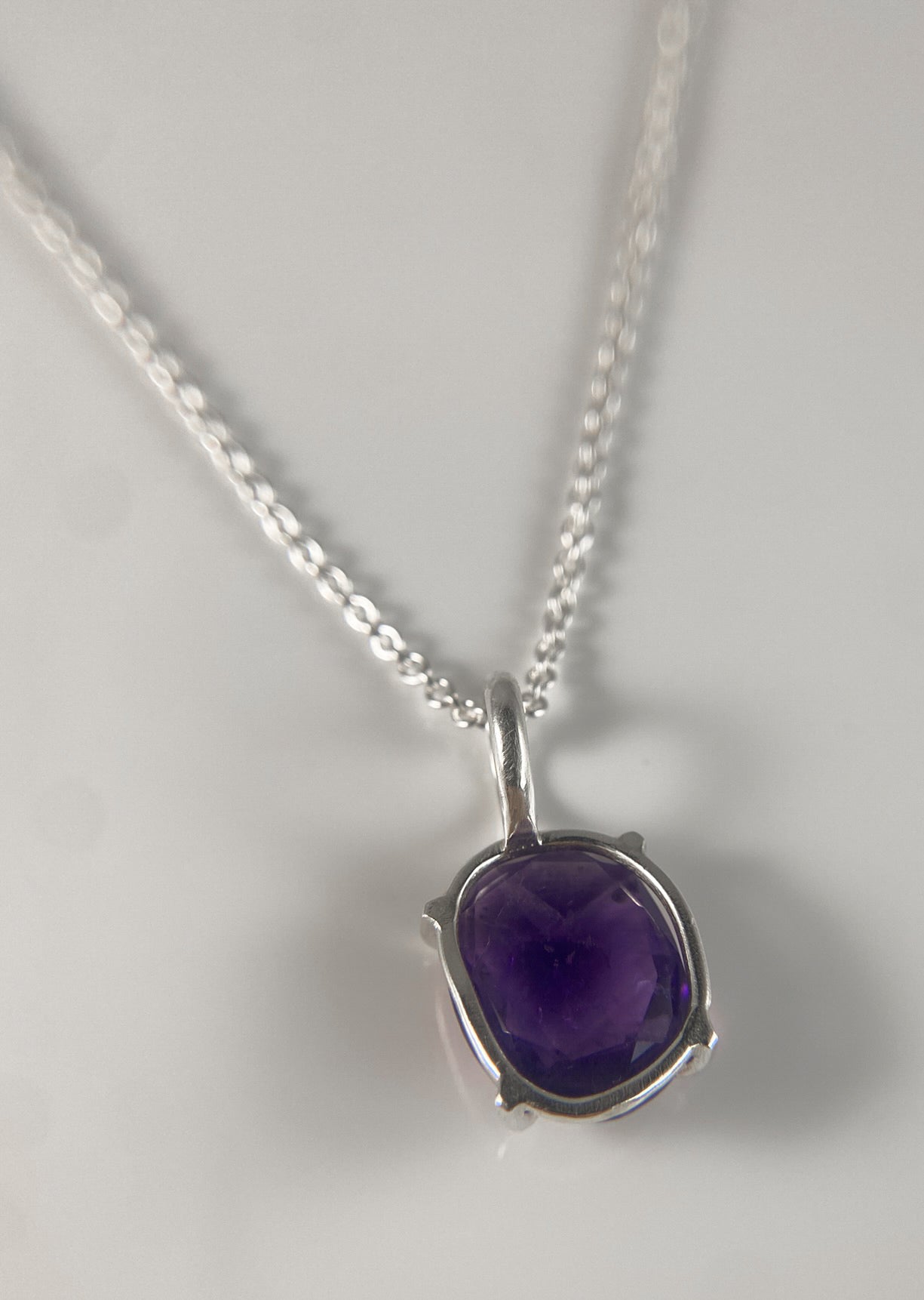 Rosecut Amethyst Necklace