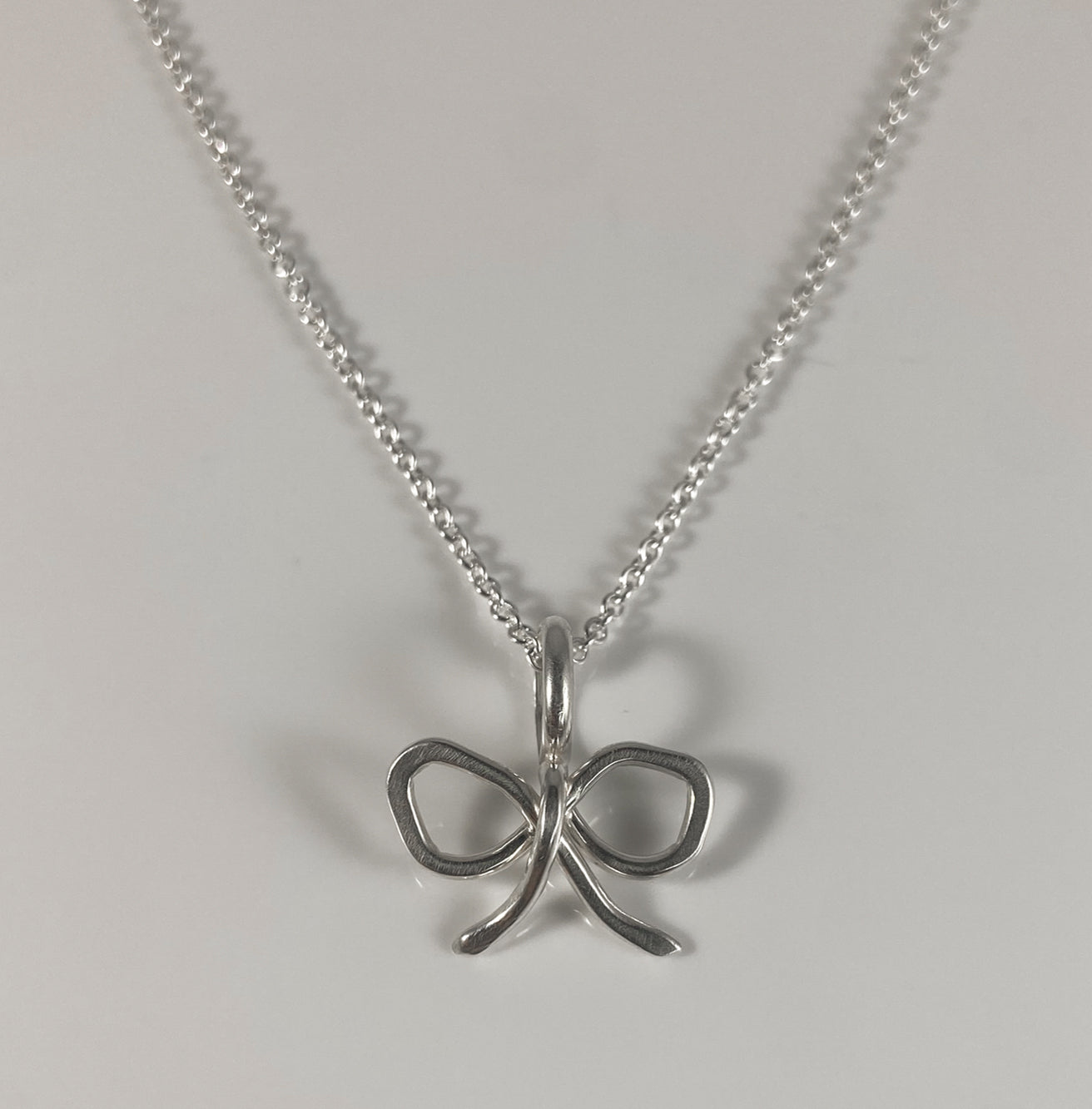 Sterling Silver Bow Necklace