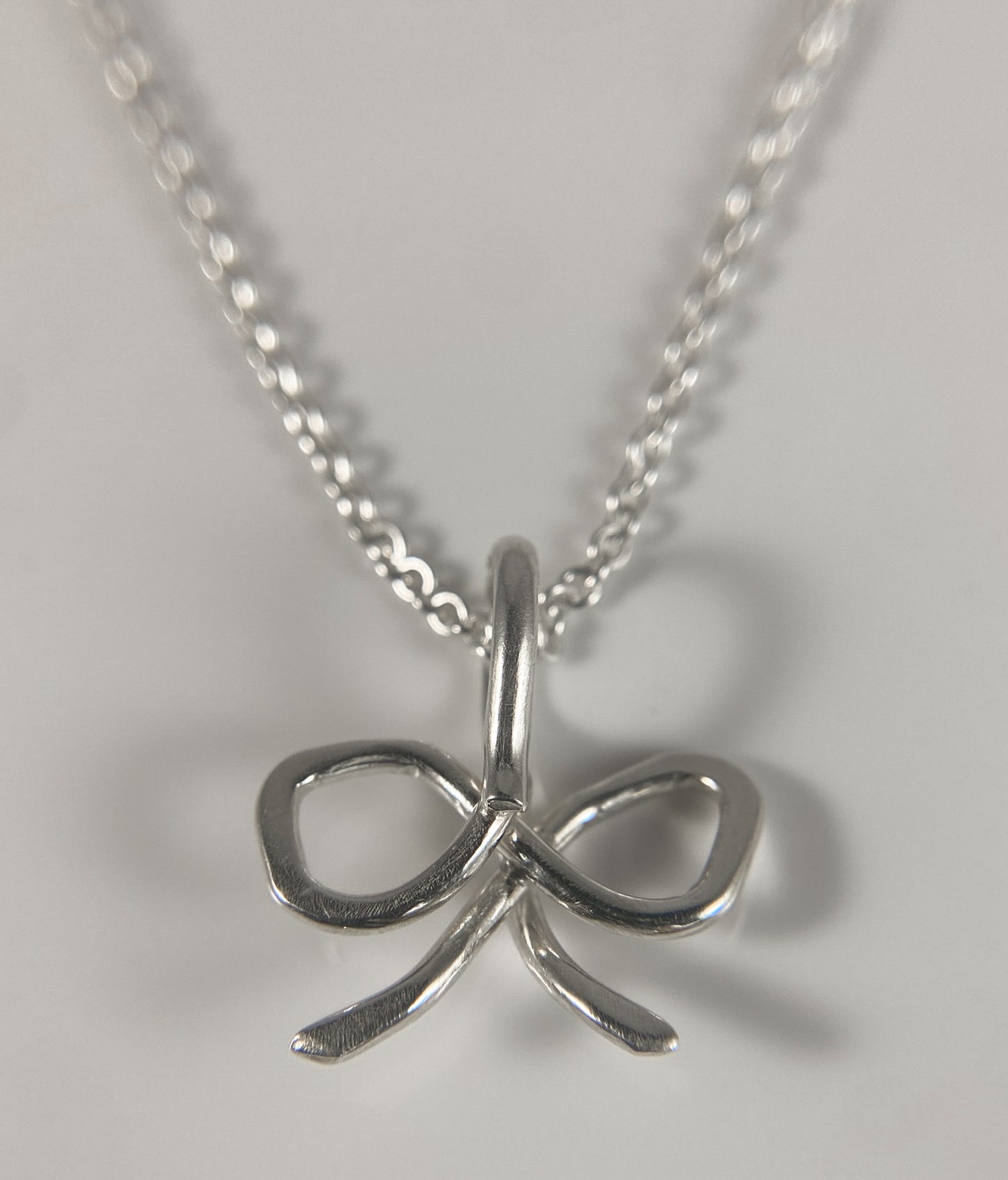 Sterling Silver Bow Necklace