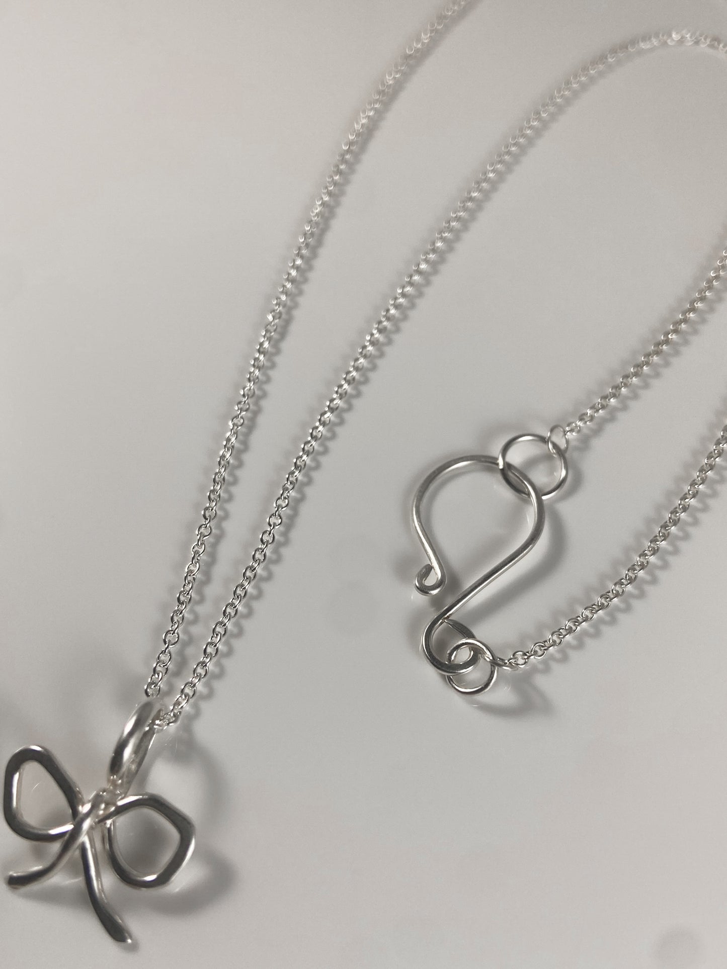 Sterling Silver Bow Necklace