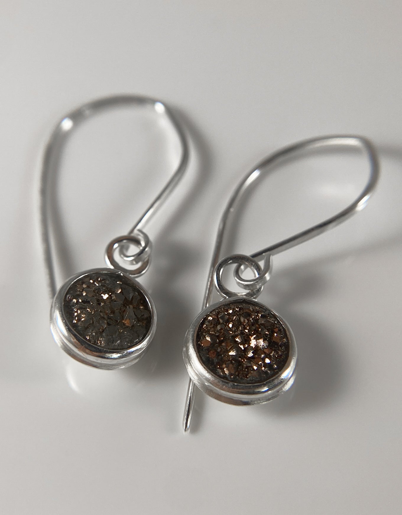 Gold Druzy Drop Earrings
