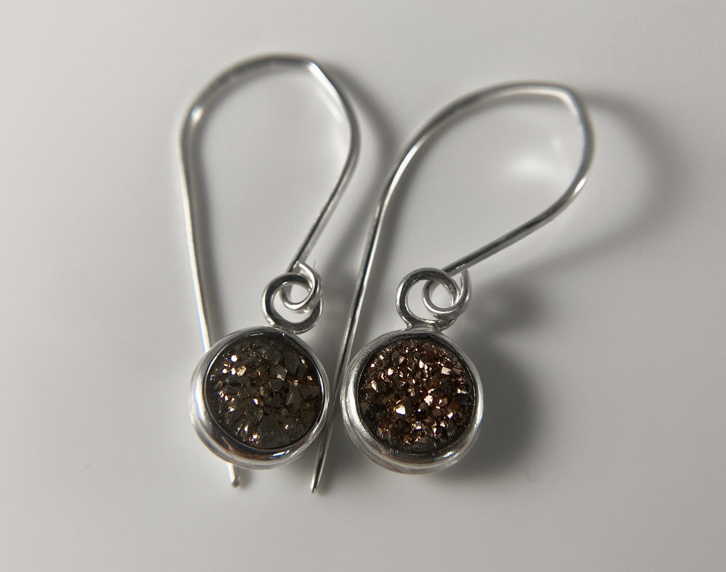 Gold Druzy Drop Earrings