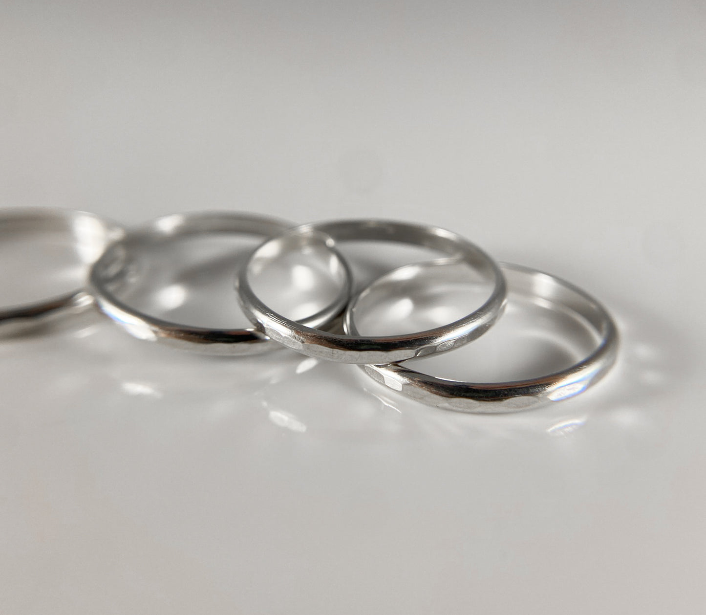 Hammered Sterling Silver Rings