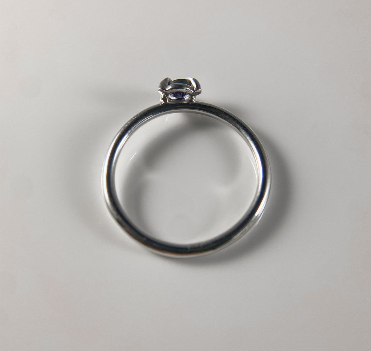 Solitaire Iolite Ring