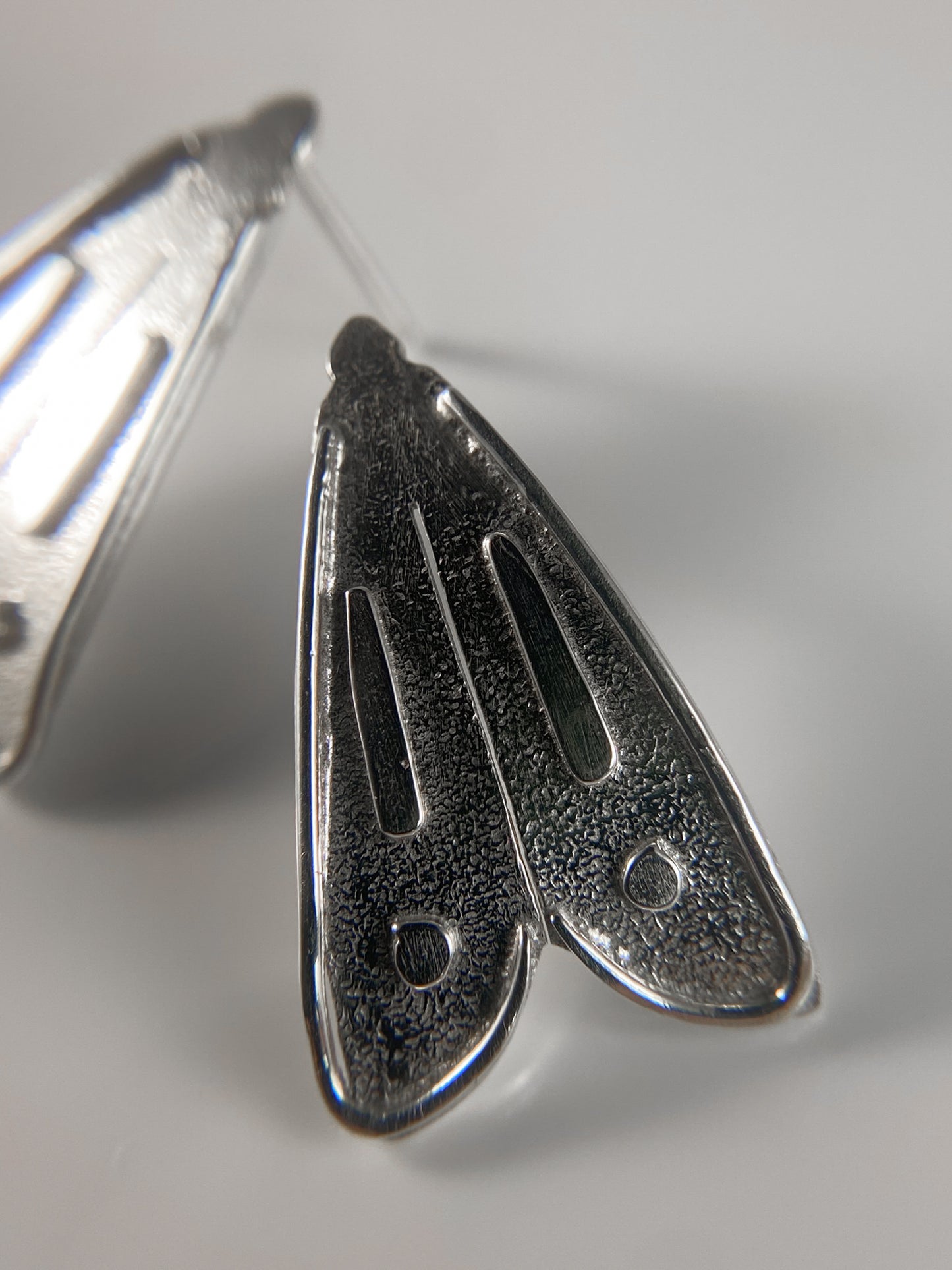 Moth Inspired Sterling Silver Earrings