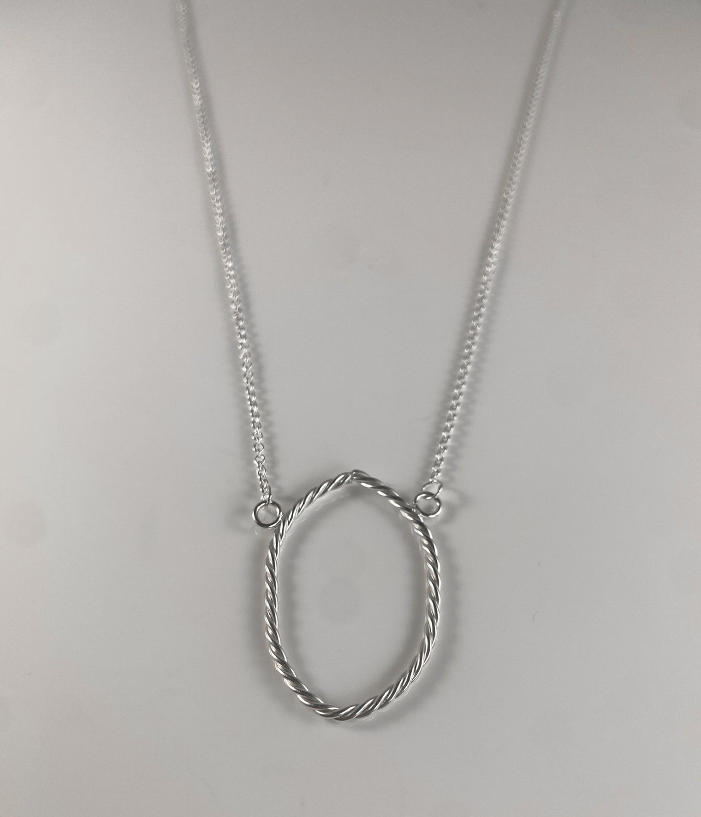 Sterling Silver Twisted Rope Necklace