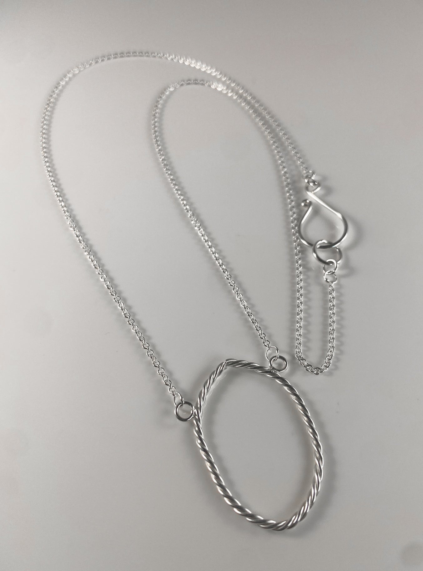 Sterling Silver Twisted Rope Necklace