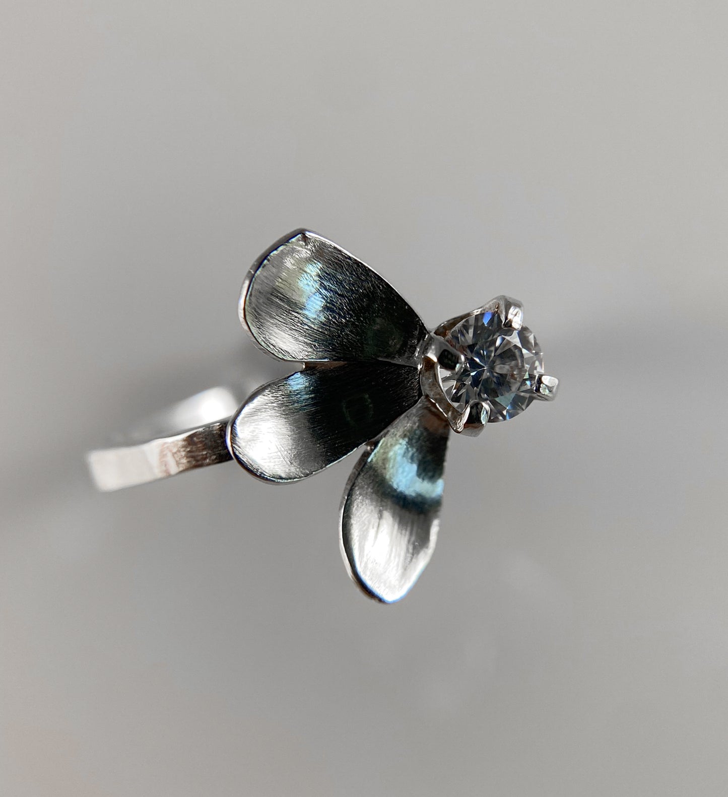 Petal Ring with Cubic Zirconia