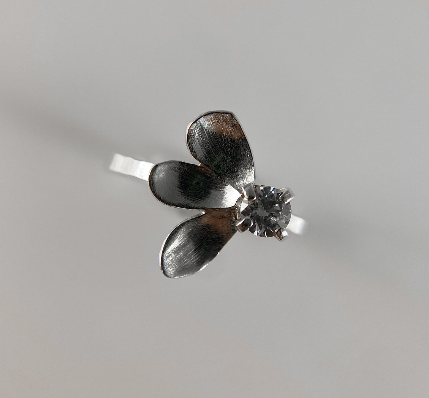 Petal Ring with Cubic Zirconia