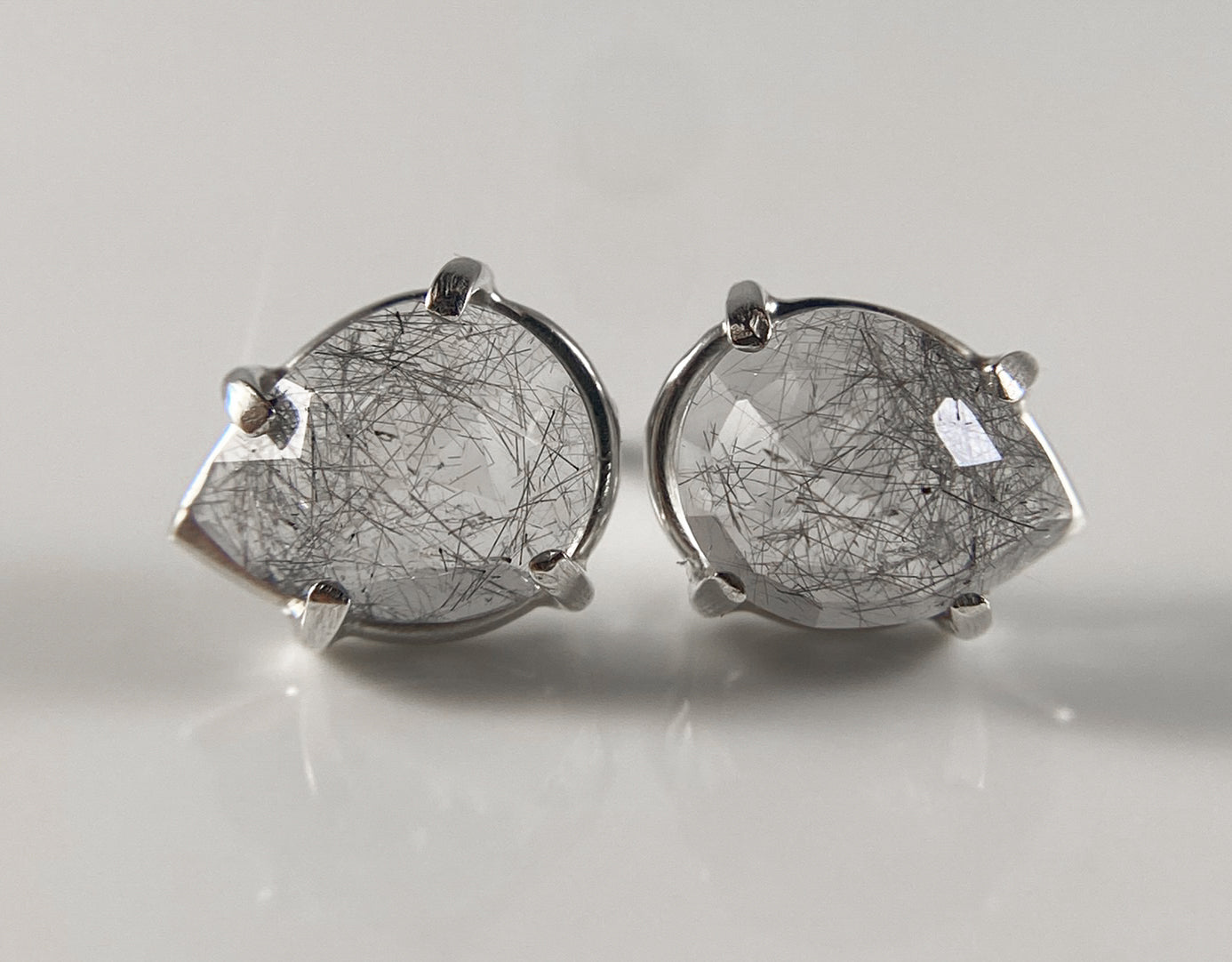 Rutilated Quartz Stud Earrings