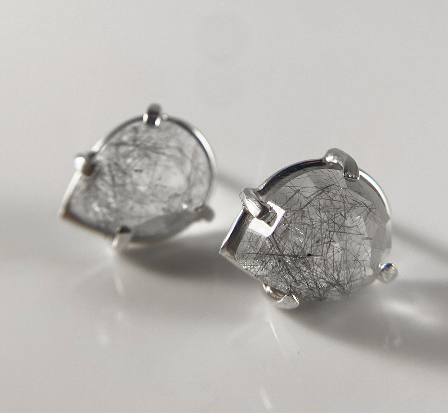 Rutilated Quartz Stud Earrings