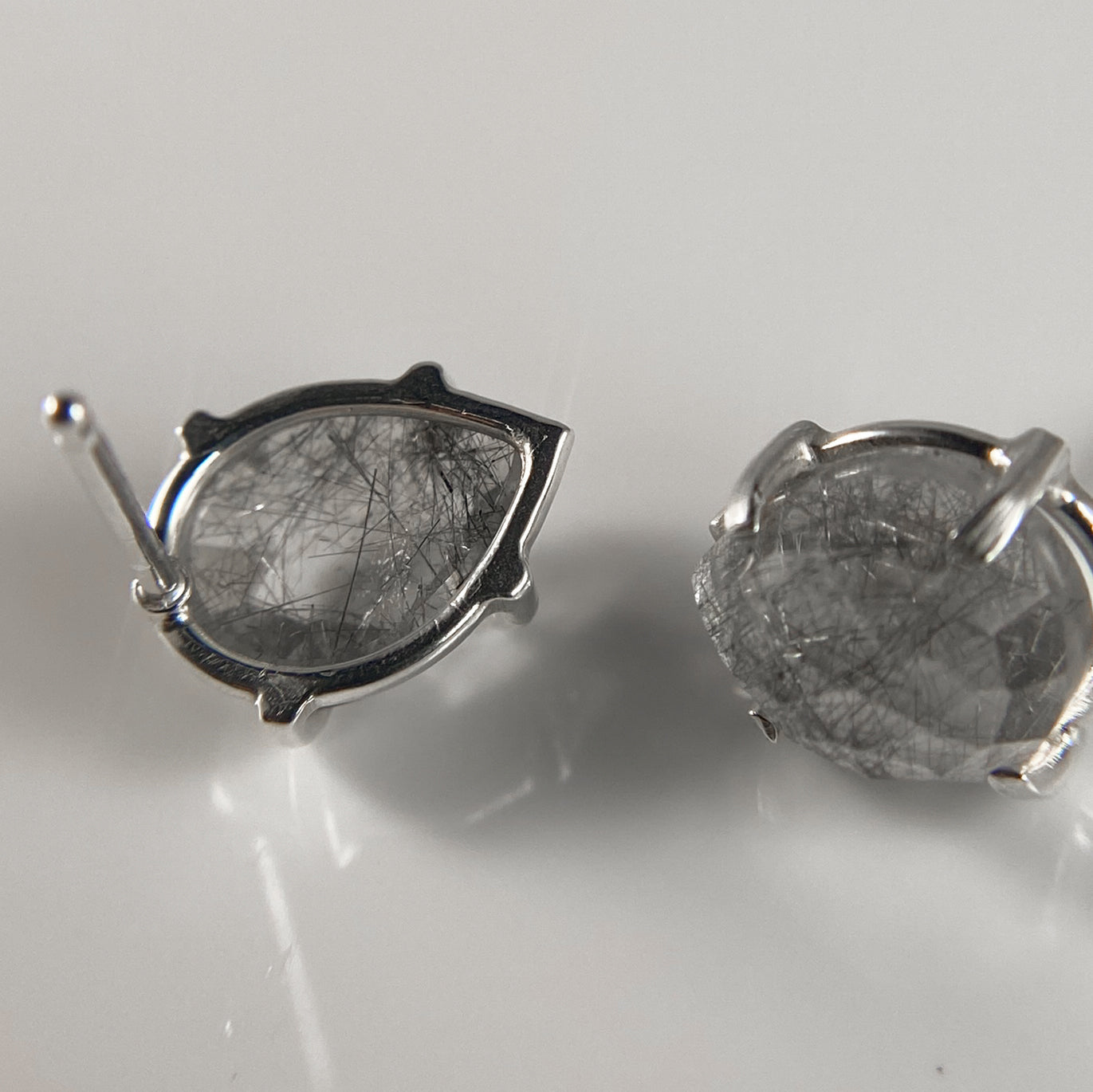 Rutilated Quartz Stud Earrings