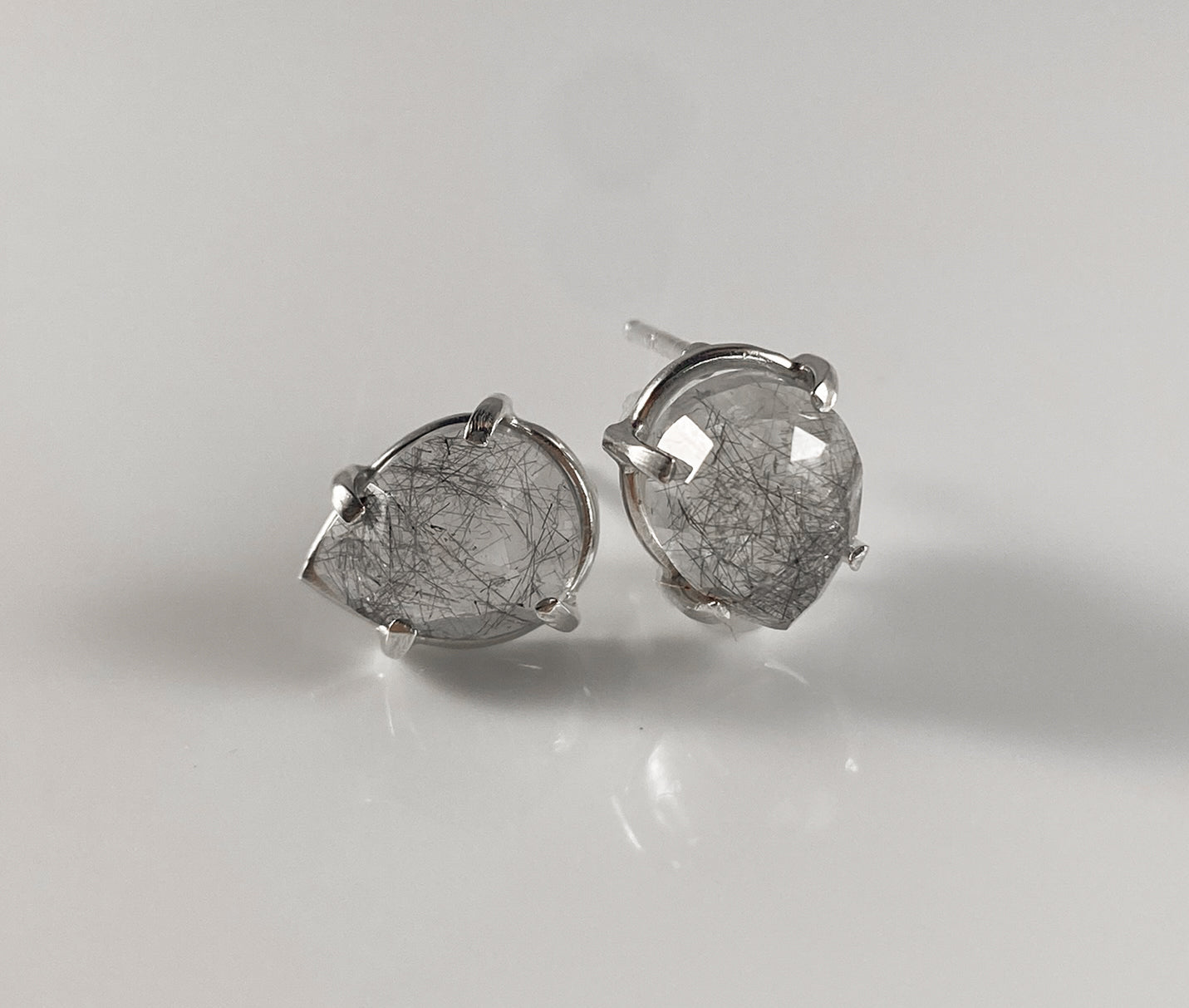 Rutilated Quartz Stud Earrings