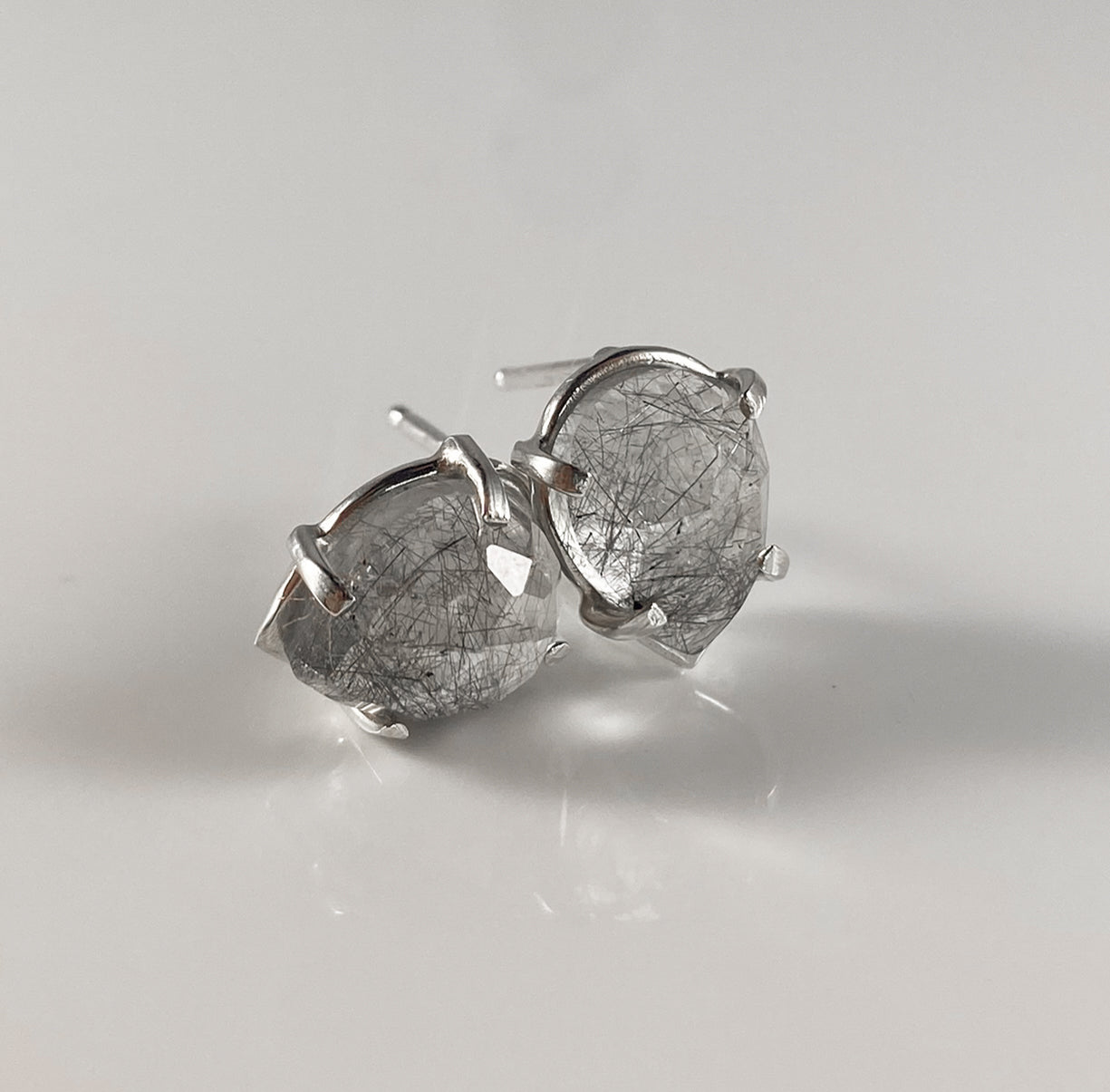 Rutilated Quartz Stud Earrings