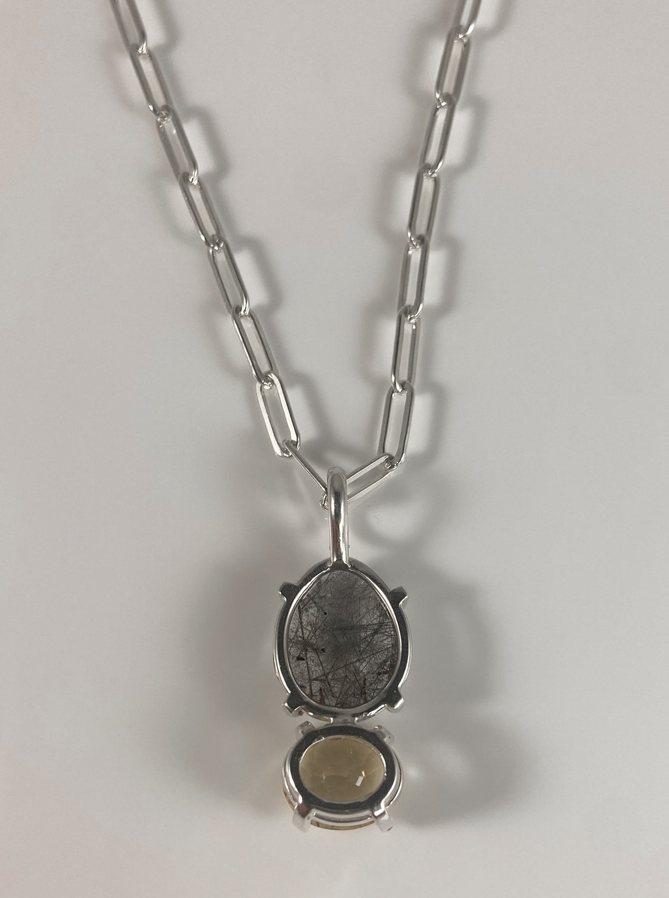 Rutilated Quartz and Citrine Necklace