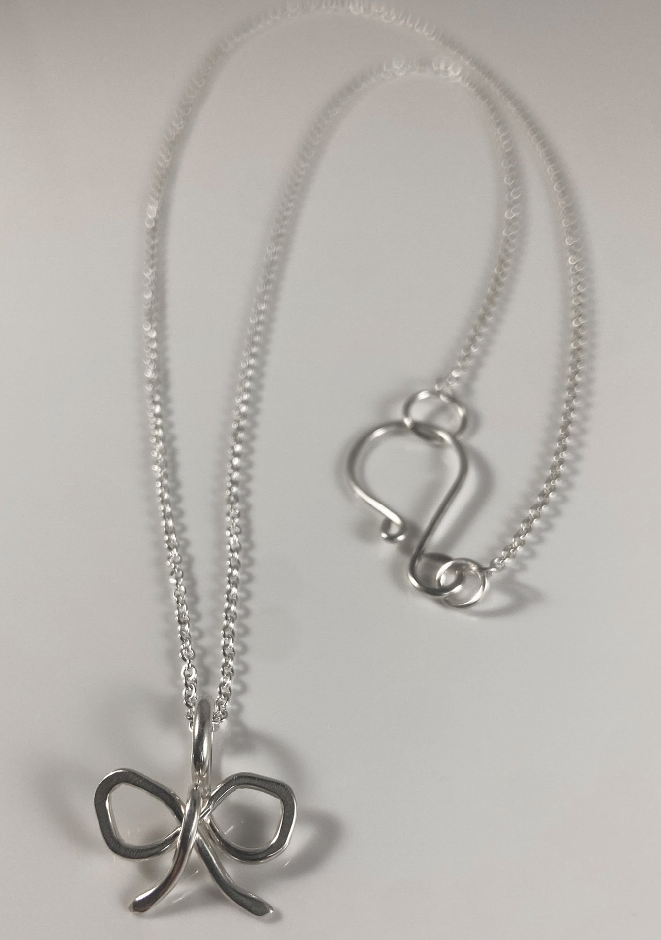 Sterling Silver Bow Necklace