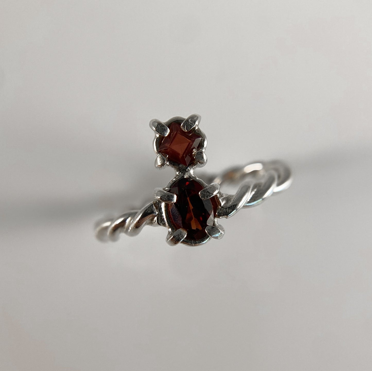 Double Garnet Ring