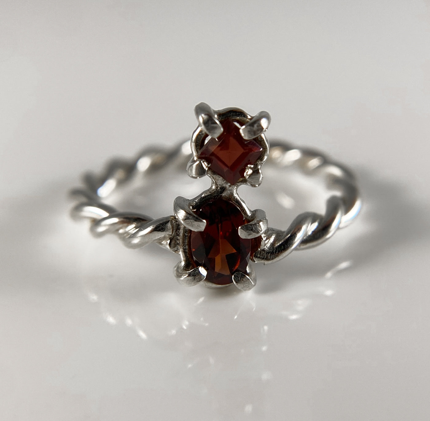 Double Garnet Ring