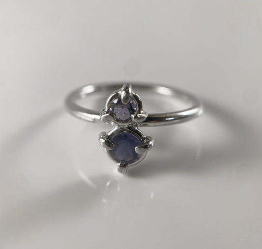 Iolite and London Blue Topaz Ring