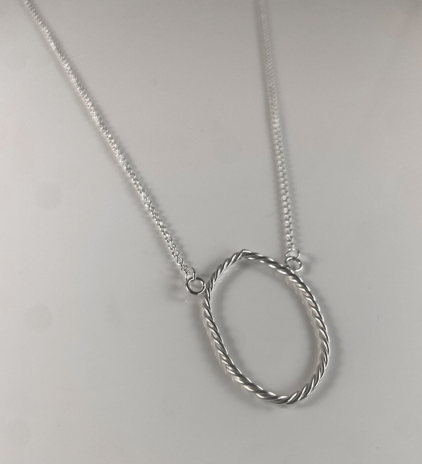 Sterling Silver Twisted Rope Necklace